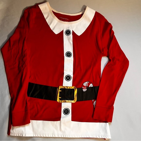 Women’s Christmas Nightwear Themed Pajamas in Red/White Sz LG - Picture 3 of 9